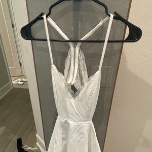 lush white dress mini size xs